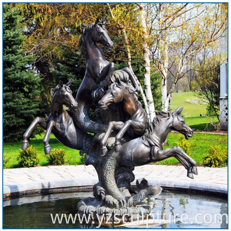 bronze horse fountain